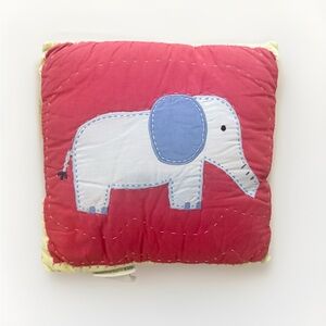 Pottery Barn Kids Alphabet Elephant Decorative Pillow Stitched Appliqué